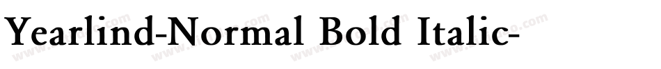 Yearlind-Normal Bold Italic字体转换